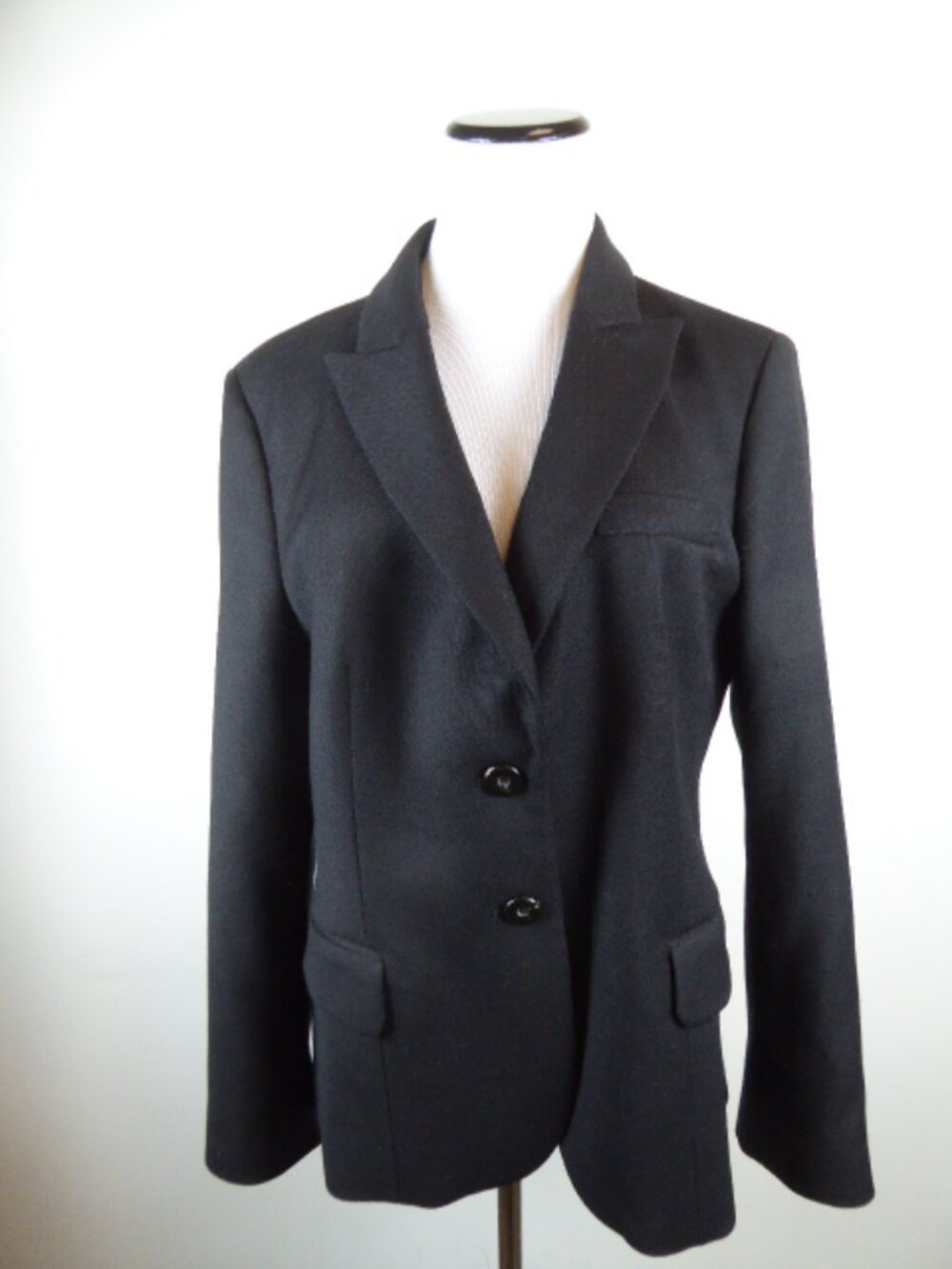 Valentino ITALY black wool blazer i46 classic